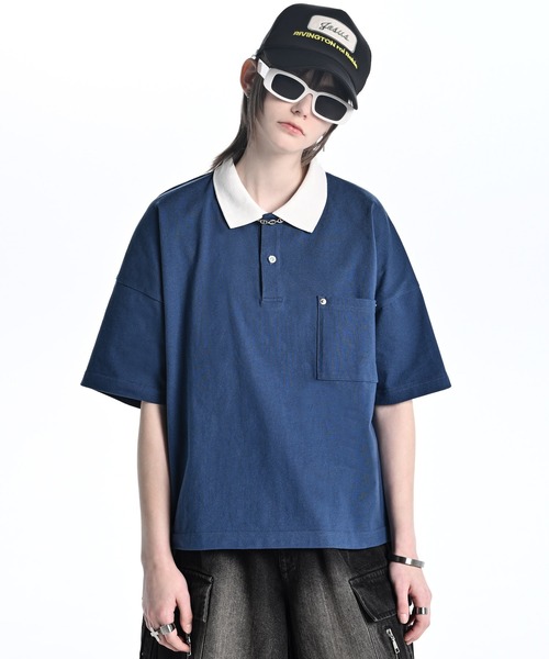 アポロ様♡ Wide Cropped Cotton Polo / ワイドクロップドコットンポロ