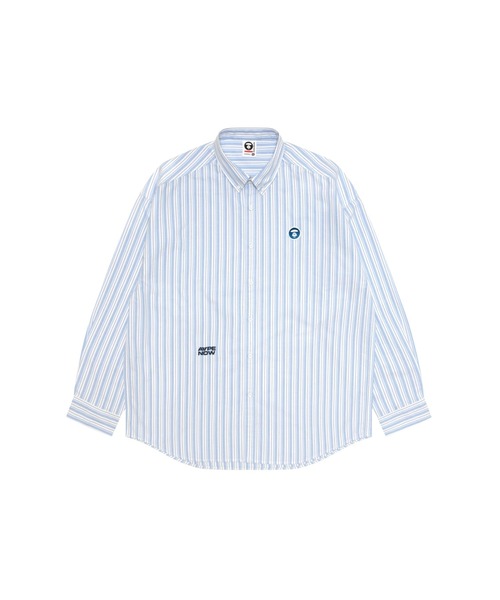 AAPE BY A BATHING APE（エーエイプバイアベイシングエイプ）の「AAPE NOW LONG SLLEVE SHIRT(stripe)（シャツ/ブラウス・メンズ・ピンク系その他/ブラック系その他/ホワイト系その他・LARGE/SMALL/X-LARGE/MEDIUM/X-SMALL）」の2枚目の写真