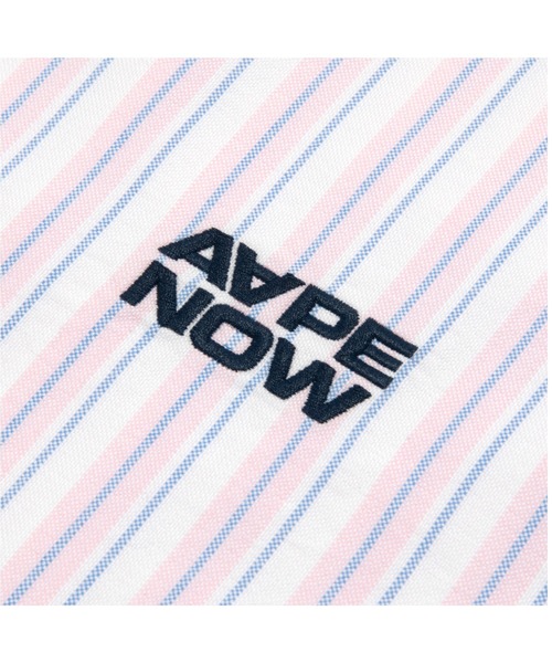 AAPE BY A BATHING APE（エーエイプバイアベイシングエイプ）の「AAPE NOW LONG SLLEVE SHIRT(stripe)（シャツ/ブラウス・メンズ・ピンク系その他/ブラック系その他/ホワイト系その他・LARGE/SMALL/X-LARGE/MEDIUM/X-SMALL）」の14枚目の写真