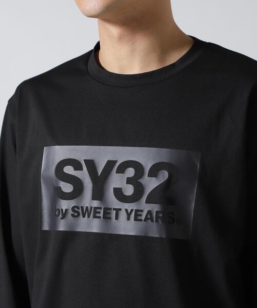 SY32 by SWEET YEARS(エスワイサーティトゥバイスィートイヤーズ)の「SY32 by SWEET YEARS /エスワイサーティトゥ バイ スィートイヤーズ/BOX LOGO L/S TEE(Tシャツ/カットソー・メンズ・ブラック系その他/ブラック/ホワイト・L/XL/M)」の17枚目の写真