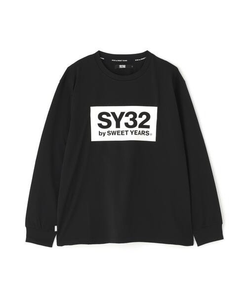 SY32 by SWEET YEARS(エスワイサーティトゥバイスィートイヤーズ)の「SY32 by SWEET YEARS /エスワイサーティトゥ バイ スィートイヤーズ/BOX LOGO L/S TEE(Tシャツ/カットソー・メンズ・ブラック系その他/ブラック/ホワイト・L/XL/M)」の8枚目の写真
