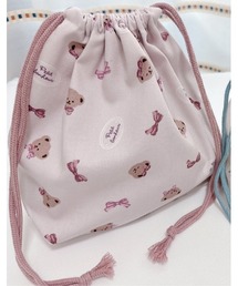 tone（トーン）の「【omusubii】くすみカラーが可愛いベア×リボンの大きめお弁当袋(SU)（ランチョンマット/テーブルウェア）」