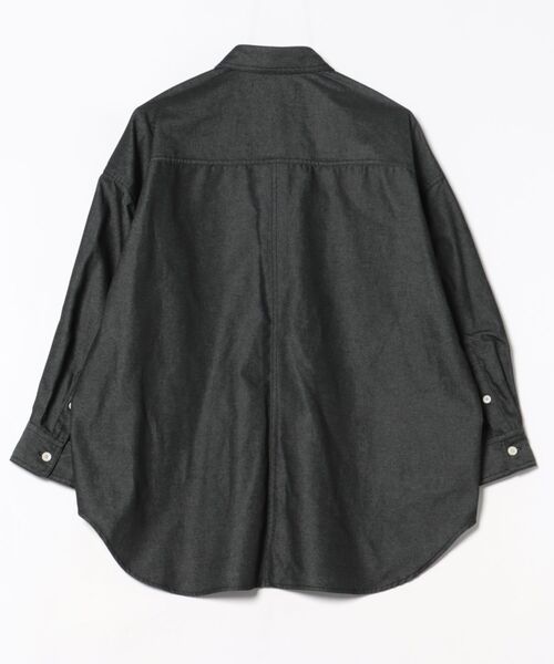 HELIOPOLE(エリオポール)の「DENIM BIG SHIRT(シャツ/ブラウス・レディース・ブラック/ダークブルー・36/38)」の3枚目の写真