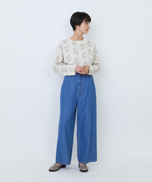 LOISIR(ロワズィール)の「【MTサイズ有り】綿麻ライトデニムワイドパンツ(デニムパンツ・レディース・ライトインディゴブルー/インディゴブルー・M/MT)」の11枚目の写真