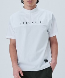 ＜MENS>素材切替UV冷感ハーフジッププルオーバー