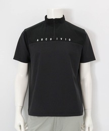 ＜MENS>素材切替UV冷感ハーフジッププルオーバー