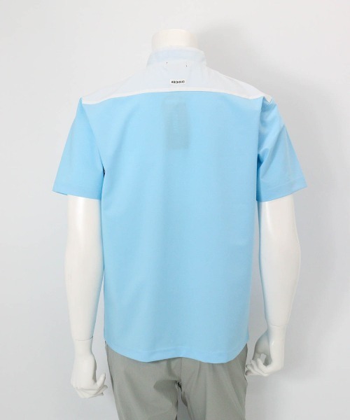 archivio(アルチビオ)の「<MENS>素材切替UV冷感ハーフジッププルオーバー(Tシャツ/カットソー・メンズ・ライトブルー/ブラック/ホワイト・LL/L/M)」の8枚目の写真