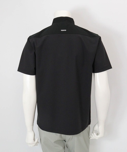 archivio(アルチビオ)の「<MENS>素材切替UV冷感ハーフジッププルオーバー(Tシャツ/カットソー・メンズ・ライトブルー/ブラック/ホワイト・LL/L/M)」の6枚目の写真
