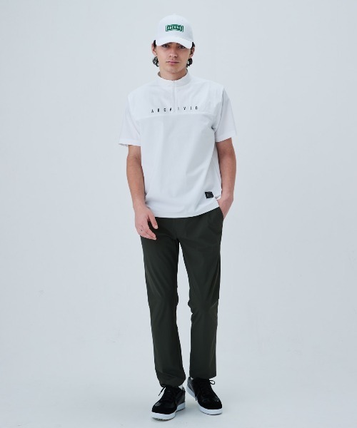 archivio(アルチビオ)の「<MENS>素材切替UV冷感ハーフジッププルオーバー(Tシャツ/カットソー・メンズ・ライトブルー/ブラック/ホワイト・LL/L/M)」の13枚目の写真