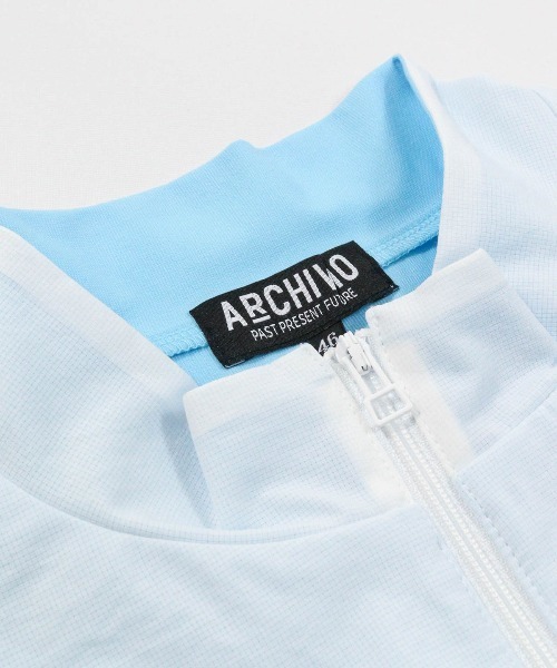 archivio(アルチビオ)の「<MENS>素材切替UV冷感ハーフジッププルオーバー(Tシャツ/カットソー・メンズ・ライトブルー/ブラック/ホワイト・LL/L/M)」の20枚目の写真