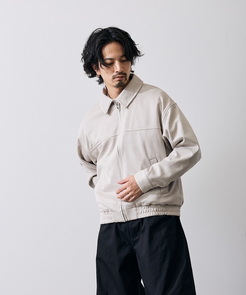 improves(インプローブス)の「カットスエード スイングトップ ジャケット(カバーオール・メンズ・キャメル/ライトグレー・SMALL/MEDIUM/LARGE/X-LARGE)」の2枚目の写真