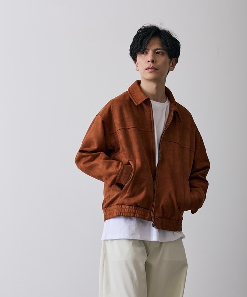 improves(インプローブス)の「カットスエード スイングトップ ジャケット(カバーオール・メンズ・キャメル/ライトグレー・SMALL/MEDIUM/LARGE/X-LARGE)」の5枚目の写真