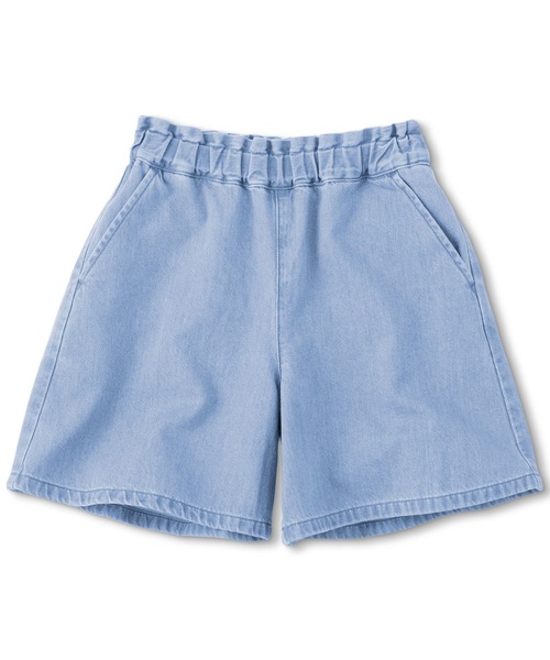 無印良品(ムジルシリョウヒン)の「キッズ ライトオンスデニムキュロット(その他パンツ・キッズ・ダークネイビー/ブルー/ライトブルー・150/140/130/120/110)」の1枚目の写真
