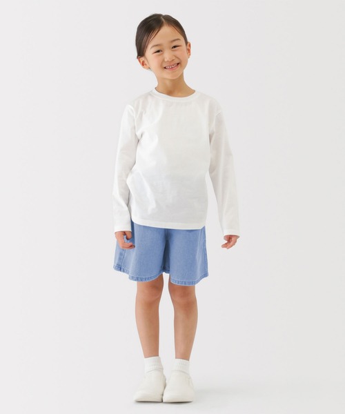 無印良品(ムジルシリョウヒン)の「キッズ ライトオンスデニムキュロット(その他パンツ・キッズ・ダークネイビー/ブルー/ライトブルー・150/140/130/120/110)」の4枚目の写真