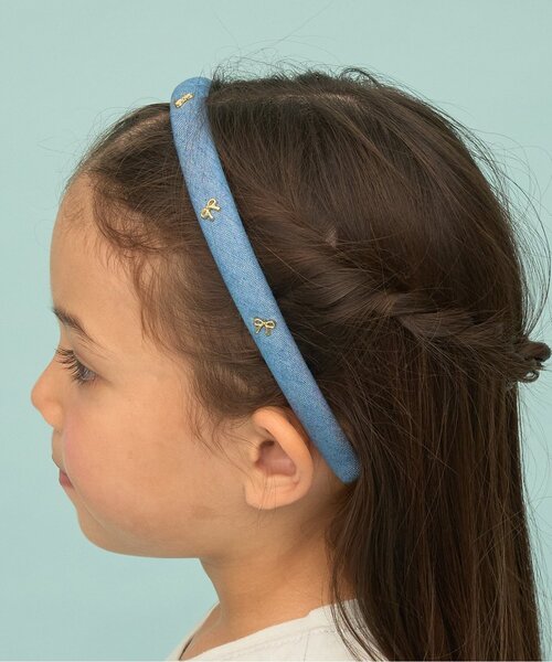 Lycee mine(リセマイン)の「リボンモチーフ付カチューシャ【子供服】【キッズ】【女の子】(カチューシャ・キッズ・ブルー/サックスブルー・F)」の2枚目の写真