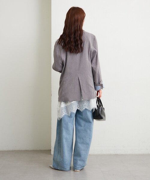 mystic（ミスティック）の「レースパネルキャミチュニック（チュニック・レディース・ブラック/オフホワイト・FREE）」の9枚目の写真