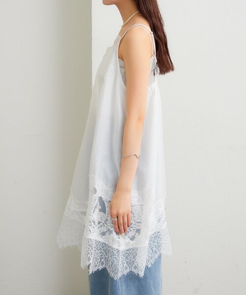 mystic（ミスティック）の「レースパネルキャミチュニック（チュニック・レディース・ブラック/オフホワイト・FREE）」の16枚目の写真