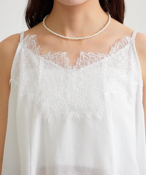 mystic（ミスティック）の「レースパネルキャミチュニック（チュニック・レディース・ブラック/オフホワイト・FREE）」の19枚目の写真