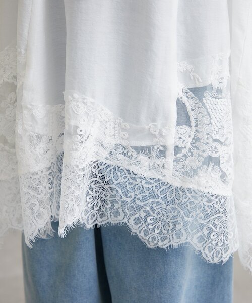 mystic（ミスティック）の「レースパネルキャミチュニック（チュニック・レディース・ブラック/オフホワイト・FREE）」の20枚目の写真