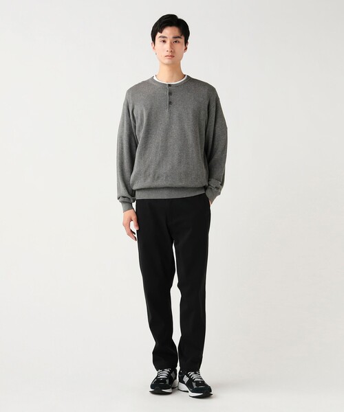 BEAMS HEART（ビームスハート）の「ヘンリーネック ニット（ニット/セーター・メンズ・グレー/ブラック・LARGE/MEDIUM/SMALL）」の6枚目の写真