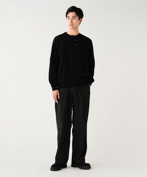 BEAMS HEART（ビームスハート）の「ヘンリーネック ニット（ニット/セーター・メンズ・グレー/ブラック・LARGE/MEDIUM/SMALL）」の9枚目の写真