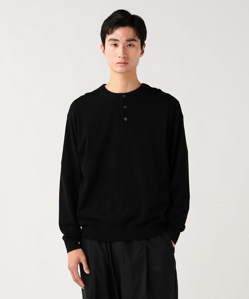 BEAMS HEART（ビームスハート）の「ヘンリーネック ニット（ニット/セーター・メンズ・グレー/ブラック・LARGE/MEDIUM/SMALL）」の11枚目の写真