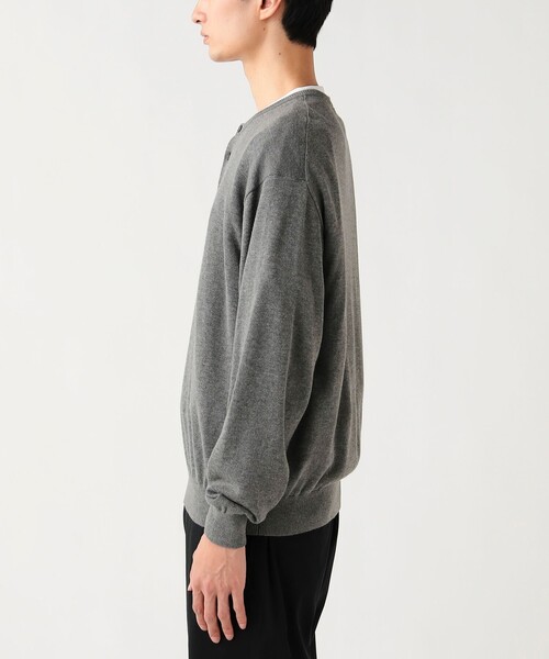 BEAMS HEART（ビームスハート）の「ヘンリーネック ニット（ニット/セーター・メンズ・グレー/ブラック・LARGE/MEDIUM/SMALL）」の14枚目の写真