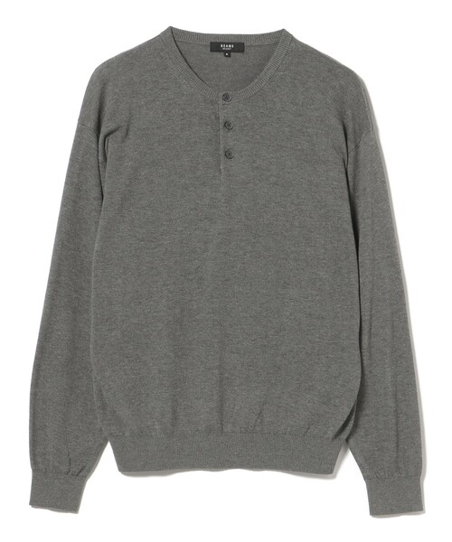 BEAMS HEART（ビームスハート）の「ヘンリーネック ニット（ニット/セーター・メンズ・グレー/ブラック・LARGE/MEDIUM/SMALL）」の18枚目の写真