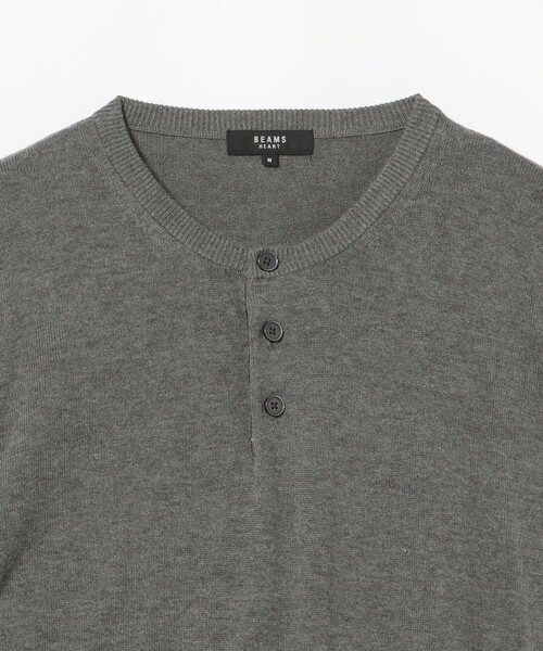 BEAMS HEART（ビームスハート）の「ヘンリーネック ニット（ニット/セーター・メンズ・グレー/ブラック・LARGE/MEDIUM/SMALL）」の19枚目の写真