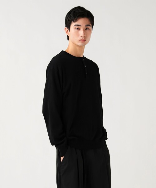 BEAMS HEART（ビームスハート）の「ヘンリーネック ニット（ニット/セーター・メンズ・グレー/ブラック・LARGE/MEDIUM/SMALL）」の5枚目の写真