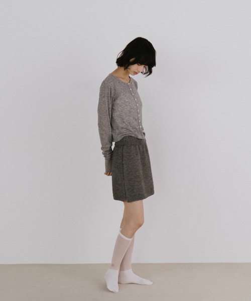 duei（デュイ）の「シアーロングスリーブカーディガン（カーディガン/ボレロ・レディース・グレー/ブラック/ピンク・FREE）」の6枚目の写真