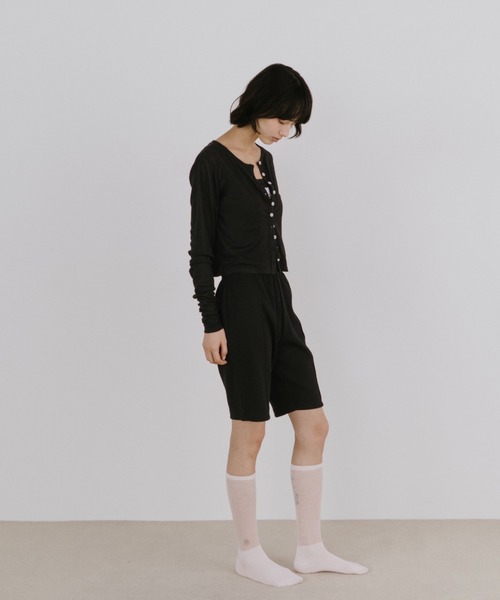 duei（デュイ）の「シアーロングスリーブカーディガン（カーディガン/ボレロ・レディース・グレー/ブラック/ピンク・FREE）」の12枚目の写真