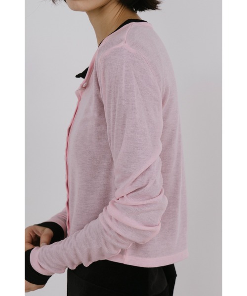 duei（デュイ）の「シアーロングスリーブカーディガン（カーディガン/ボレロ・レディース・グレー/ブラック/ピンク・FREE）」の16枚目の写真