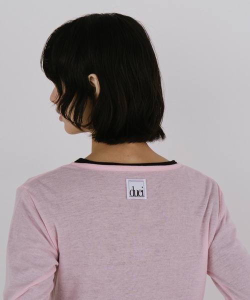 duei（デュイ）の「シアーロングスリーブカーディガン（カーディガン/ボレロ・レディース・グレー/ブラック/ピンク・FREE）」の15枚目の写真