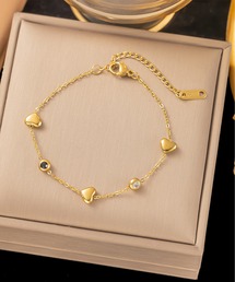 M2SUQARED（エムツースクエア）の「【M2SUQARED/エムツースクエア】ニュアンスパール×華奢チェーンブレスレット／アジャスター付き（ブレスレット）」