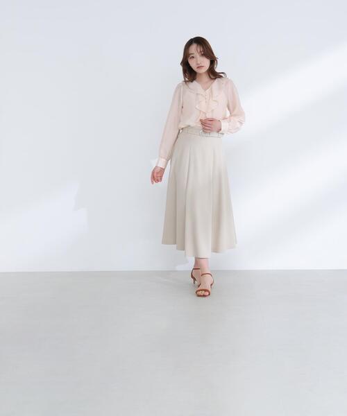 NATURAL BEAUTY BASIC（ナチュラルビューティーベーシック）の「◇フロントフリルブラウス（シャツ/ブラウス・レディース・グレー/ライトグリーン/ピンク・FREE）」の6枚目の写真