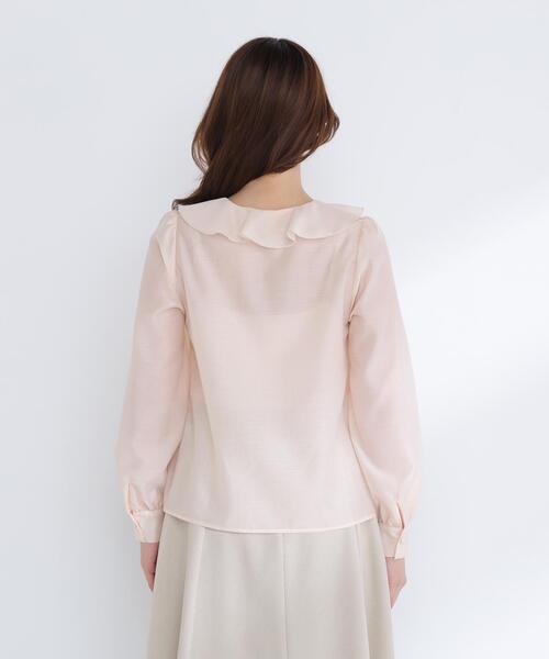 NATURAL BEAUTY BASIC（ナチュラルビューティーベーシック）の「◇フロントフリルブラウス（シャツ/ブラウス・レディース・グレー/ライトグリーン/ピンク・FREE）」の10枚目の写真