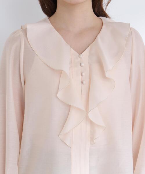 NATURAL BEAUTY BASIC（ナチュラルビューティーベーシック）の「◇フロントフリルブラウス（シャツ/ブラウス・レディース・グレー/ライトグリーン/ピンク・FREE）」の11枚目の写真