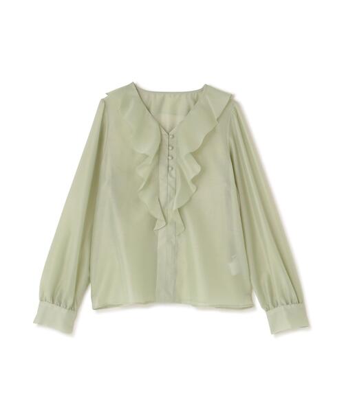 NATURAL BEAUTY BASIC（ナチュラルビューティーベーシック）の「◇フロントフリルブラウス（シャツ/ブラウス・レディース・グレー/ライトグリーン/ピンク・FREE）」の16枚目の写真