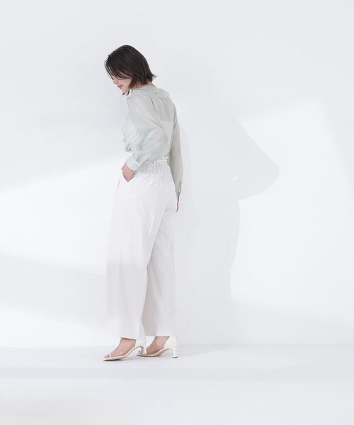 NATURAL BEAUTY BASIC（ナチュラルビューティーベーシック）の「◇フロントフリルブラウス（シャツ/ブラウス・レディース・グレー/ライトグリーン/ピンク・FREE）」の19枚目の写真