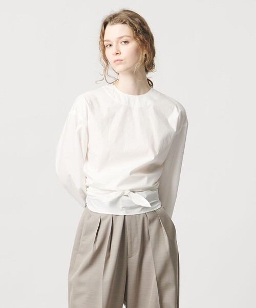 LOEFF（ロエフ）の「＜LOEFF＞フィッシュテイル シャツ（シャツ/ブラウス・レディース・ホワイト/ネイビー・FREE）」の8枚目の写真