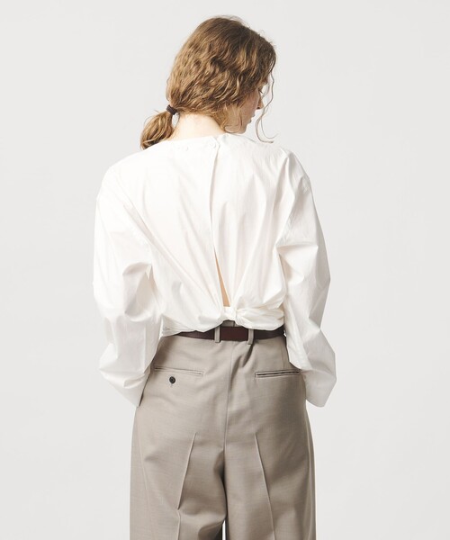 LOEFF（ロエフ）の「＜LOEFF＞フィッシュテイル シャツ（シャツ/ブラウス・レディース・ホワイト/ネイビー・FREE）」の9枚目の写真