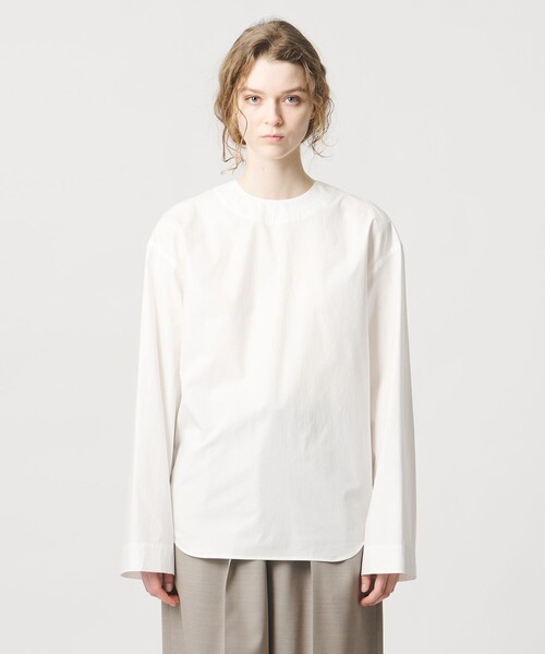 LOEFF（ロエフ）の「＜LOEFF＞フィッシュテイル シャツ（シャツ/ブラウス・レディース・ホワイト/ネイビー・FREE）」の10枚目の写真