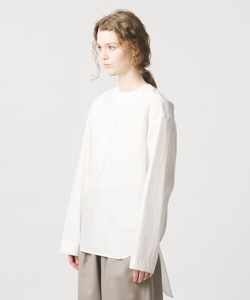 LOEFF（ロエフ）の「＜LOEFF＞フィッシュテイル シャツ（シャツ/ブラウス・レディース・ホワイト/ネイビー・FREE）」の11枚目の写真