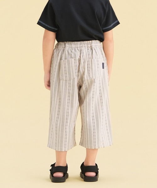 combimini(コンビミニ)の「8分丈ゆったりパンツ(ストライプ)(その他パンツ・キッズ・アイボリー・80/90/100/110/120)」の6枚目の写真