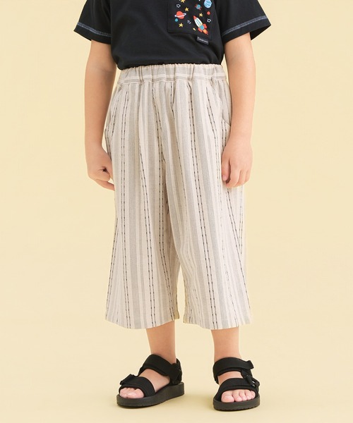 combimini(コンビミニ)の「8分丈ゆったりパンツ(ストライプ)(その他パンツ・キッズ・アイボリー・80/90/100/110/120)」の5枚目の写真