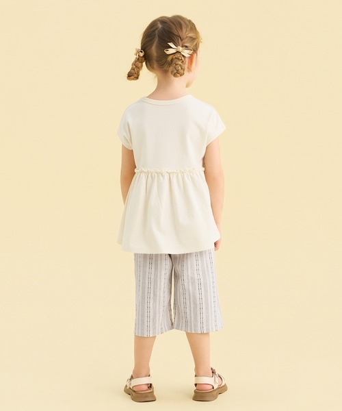 combimini(コンビミニ)の「8分丈ゆったりパンツ(ストライプ)(その他パンツ・キッズ・アイボリー・80/90/100/110/120)」の11枚目の写真
