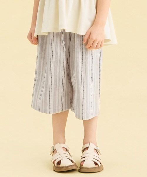 combimini(コンビミニ)の「8分丈ゆったりパンツ(ストライプ)(その他パンツ・キッズ・アイボリー・80/90/100/110/120)」の12枚目の写真