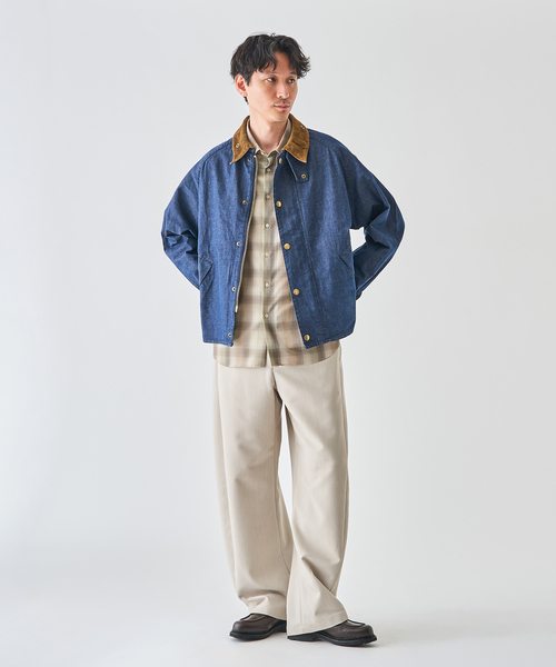 Barbour（バブアー）の「Barbour (バブアー)  OS TRANSPORT/トランスポート DENIM CASUAL JACKET（その他アウター・メンズ・ネイビー・40/38/36）」の2枚目の写真