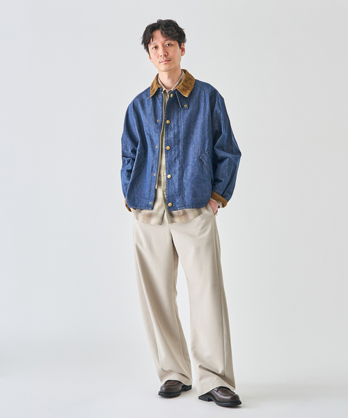 Barbour（バブアー）の「Barbour (バブアー)  OS TRANSPORT/トランスポート DENIM CASUAL JACKET（その他アウター・メンズ・ネイビー・40/38/36）」の3枚目の写真